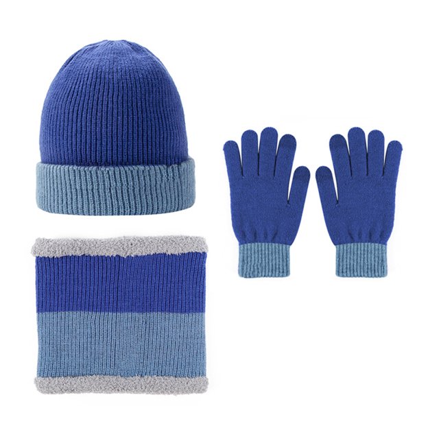 Gorro de invierno, bufanda, guantes con pantalla táctil, conjunto para hombres y mujeres