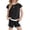 Multicolor PAT8, variant on Arshiner Girls Summer Outfits 2 Piece Clothes Color Block Drop Shoulder Sleeve Top and Casual Short Sets Activewear