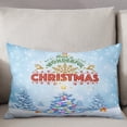 thumbnail image 3 of Christmas Blue Throw Pillow Cover,Pine Tree Snowflake Winter Xmas Gift Rectangle Decorative Pillow Case Protector Soft Cushion Cover Lumbar Pillowcase for Couch Sofa Bedroom Car Chair Decor 20x30 In, 3 of 8