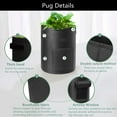 thumbnail image 3 of 2 Pack 5 Gallon Plant Grow Bags with Handles, Washable Fabric Pot, Durable Reusable Raised Garden Bed for Vegetable, Easy Move Planting Container for Potato, Carrot, Onion, Tomato（Black）, 3 of 7