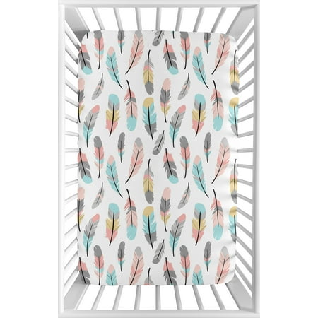 UPC: 0846480057321 | Feather Collection Mini Crib Sheet