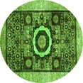 thumbnail image 1 of Ahgly Company Indoor Round Abstract Green Modern Area Rugs, 8' Round, 1 of 4