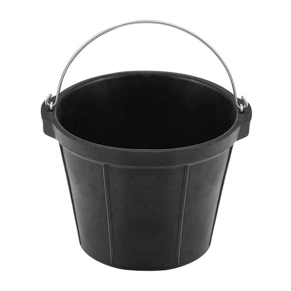 Cubo de goma para comedero de agua, suministros para , 8 l para comedero y bebedero de caballos, bandeja de alimento para caballos para cabras y