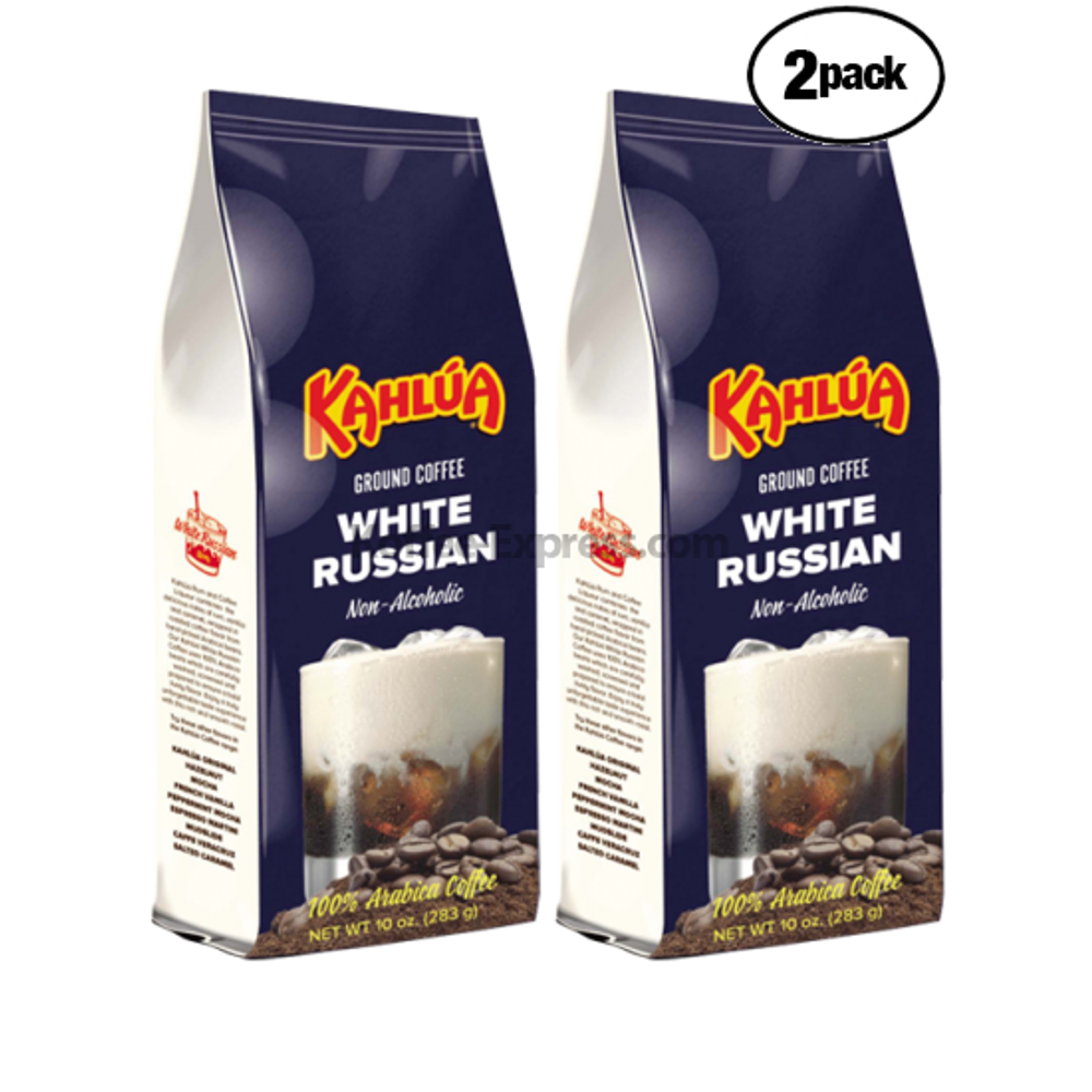 Kahlua White Russian Ground Coffee, 10oz. (2 x 10 Ounce Bags)
