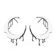 thumbnail image 1 of Pendientes pequeños de diseño artístico de moda, color plata, textura de lava abstracta, con forma de luna, adornos de mascota para mujer, accesorios, 1 of 5