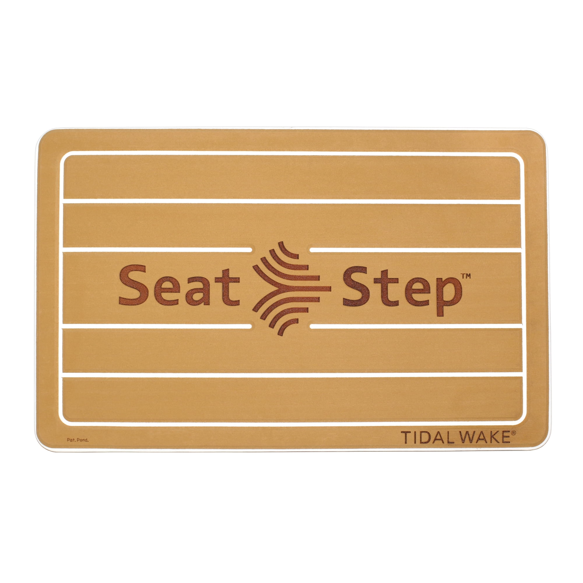 Tidal Wake Seat Step Marine Mat (Tan/White) Protects Boat Cushions, Prevent Tears, Damage and Dirt from Stepping on Seats
