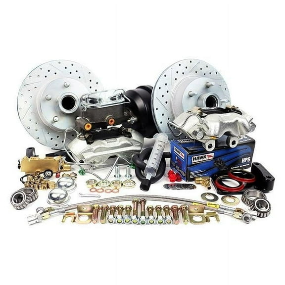 Master Power Brakes DB15212PHP Legend Series Front Disc Brake Kit with Automatic or Manual Transmission, 7 in. Single Diaphragm for 1964-1966 Ford Mustang V8