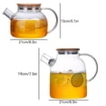 thumbnail image 4 of Glass Teapot Stovetop ozml,Glass Pitcher with Lid and Spout,Borosilicate Clear Tea Kettle with Infuser,Glasses Tea Kettle,Extra Large Jug for Coffee Fruit Teas FragrantTea, 4 of 7