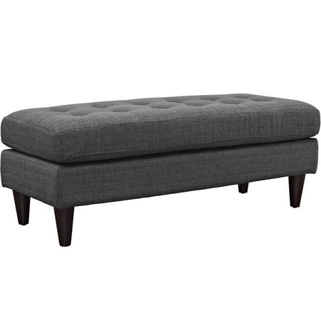 bench gray fabric bedroom grey eei dor modway upholstered empress 2138 urban contemporary living modern dialog displays option button additional