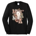 thumbnail image 2 of Wild Bobby Western Ma Steer Pink And Grey Distressed Pop Culture Men Long Sleeve Shirt, Black, Small, 2 of 6