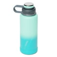 thumbnail image 1 of EcoVessel Stainless Steel Water Bottle with Insulated Dual Lid, Insulated Water Bottle with Strainer and Silicone Bottle Bumper, Coffee Mug – 32oz (Minted Palm Ombre), 1 of 1