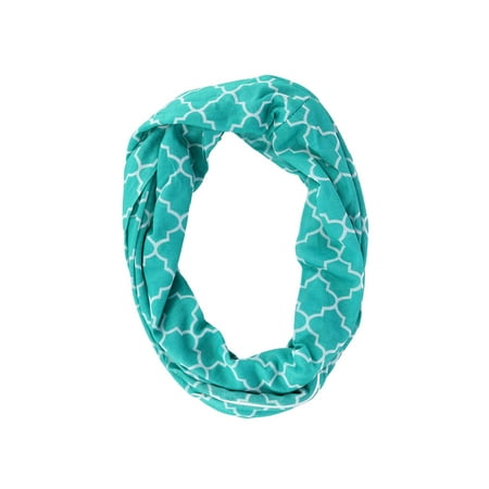 Blue 16 Pocket Square - CTM Women's Pattern Infinity Loop Scarf with Hidden Zipper Pocket