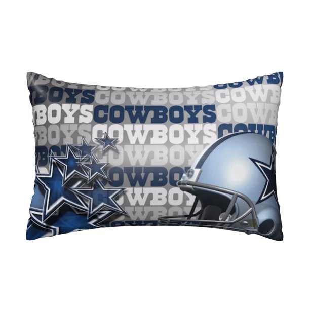 Funda de almohada de satén Cowboys de 20 x 30 pulgadas, funda de almohada para dormitorio de estudiantes, funda de almohada para sofá, funda de almohada rectangular