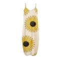 thumbnail image 5 of Lenago Robe Maxi Grande Taille pour Femmes Mode à Bretelles Taille Mi-Haute Col en V Sans Manches à Rayures Imprimé Floral Ajustée Plage Longue Robe Été Robes de Plage en Liquidation, 5 of 5
