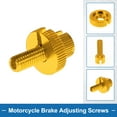 thumbnail image 3 of Unique Bargains Motorcycle Brake Lever Barrel Adjusters Screws M8 Unique Bargains Motorcycle Brake Adjusting Screws Gold Tone 2 Pcs, 3 of 6