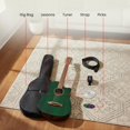 thumbnail image 2 of Fender FA-15 3/4-Scale Kids Steel String Acoustic Guitar - Green w/ Gig Bag, 2 of 9