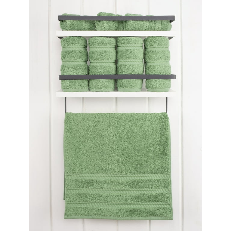 American Soft Linen Hand Towels 100% Turkish Cotton 4 Piece Hand Towel Set for Bathroom - Black