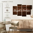 thumbnail image 5 of Elephant Stock Blessed And Grateful Typography I Wall Art - Horizontal Multi Panel Canvas - Living Room Wall Decor - Wall Signs Multi Panel - Brown And Black Decor - 36" x 22", 5 of 8