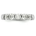 thumbnail image 4 of Solid 14K White Gold Five Stone Diamond Wedding Ring Band with CZ Cubic Zirconia Size 7.5, 4 of 8