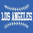 thumbnail image 2 of Los Angeles Baseball Laces - Pitcher, Team Sport Graphic T-Shirt - Medium - Royal, 2 of 7