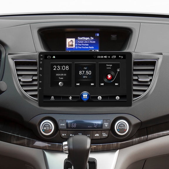 NURATIT 2 32G Android 13 Double Din Car Stereo for Honda CR-V 2012-2016 with 10.1 Inch Touchscreen Radio Built-in Wireless Carplay/Android Auto/GPS/Bluetooth/FM/AUX-in/Backup Camera
