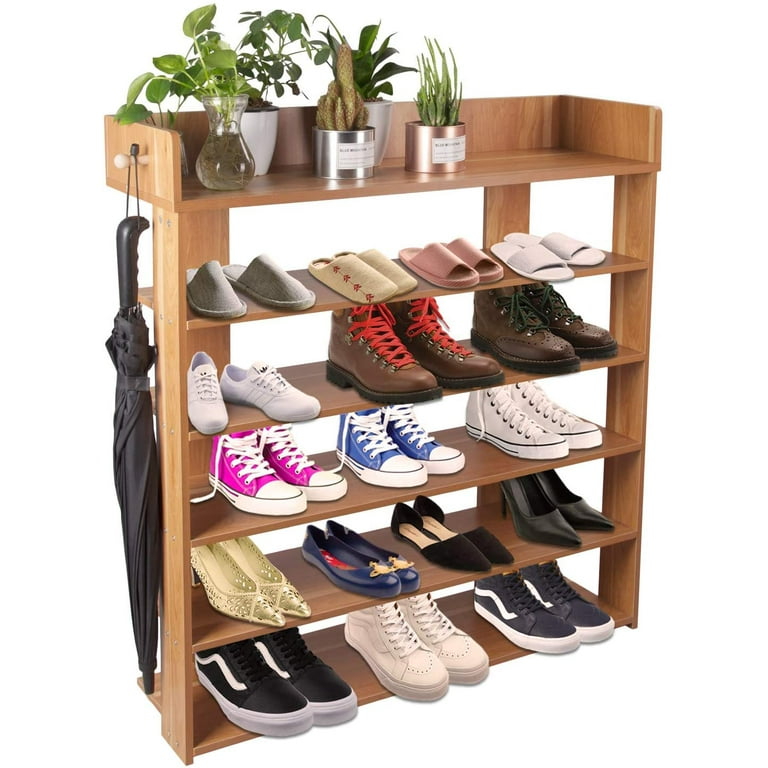 Shoe rack with top shelf sale