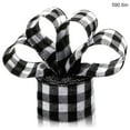 thumbnail image 4 of Lino de Navidad Accesorio de cinta con cable Tela de arpillera a cuadros Atmósfera de Navidad Decoración a cuadros Artesanía de vacaciones Envoltura Negro Blanco 15 m Methold HA009056-04, 4 of 6