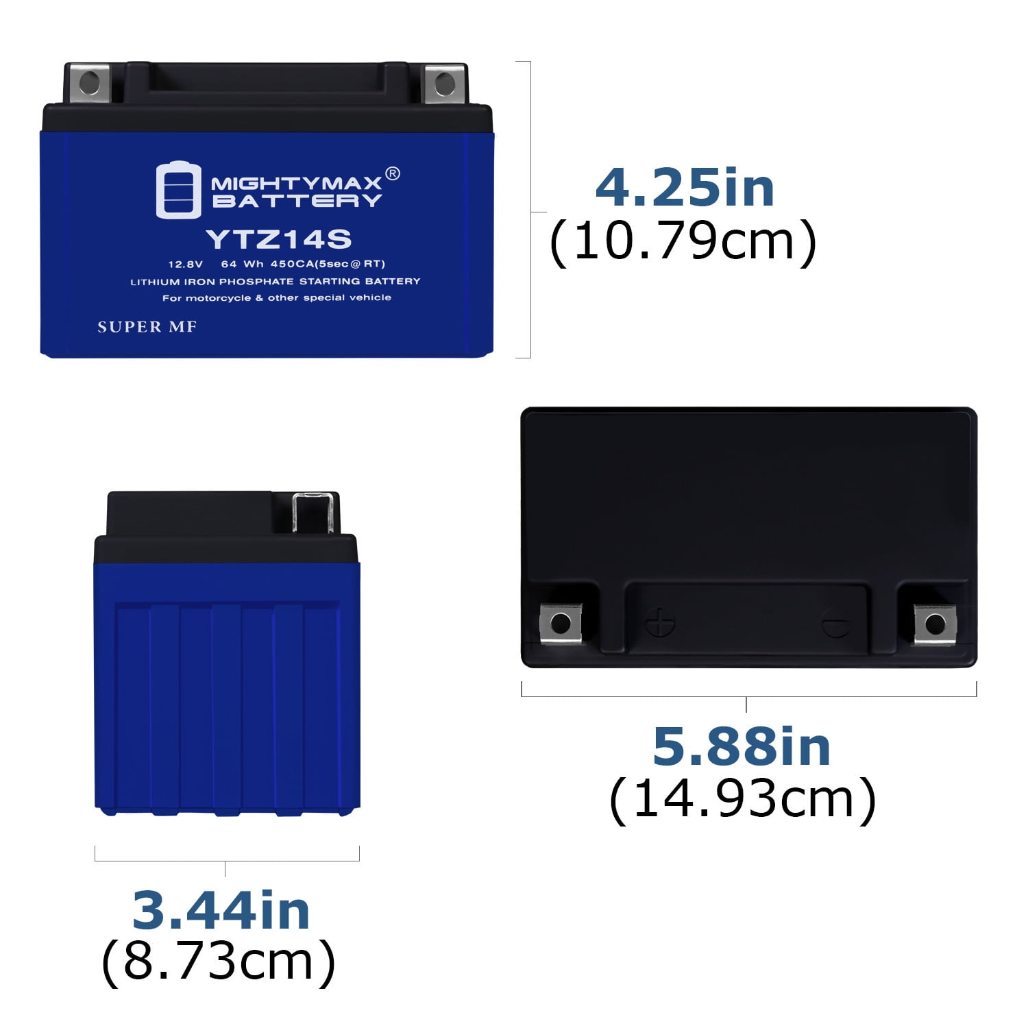YTZ14S Lithium Replacement Battery compatible with BMW