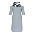 thumbnail image 5 of CEHVOM Robe d'Été Décontractée à Manches Courtes Imprimée Sans Bretelles pour Femmes, 5 of 5