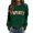 Green, variant on Halloween Sweatshirt for Women Casual Long Sleeve Pullover Sweatshirt for Daily Comfort and Style Black L