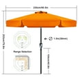 thumbnail image 2 of MASTERCANOPY 7.5ft Patio Market Umbrella with Valance, Tilt and Crank, Orange, 2 of 7
