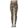 thumbnail image 3 of Arlun Leopard Print Leggings for Women High Waisted Tummy Control Soft Workout Yoga Pants Ladies Stretch Smooth and Seamless Tight Legging for Gym Running 1-Gold L, 3 of 6