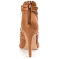 thumbnail image 4 of Journee Womens Samara Back Heel Zip Peep Toe Stiletto Booties, Widths Available, 4 of 10