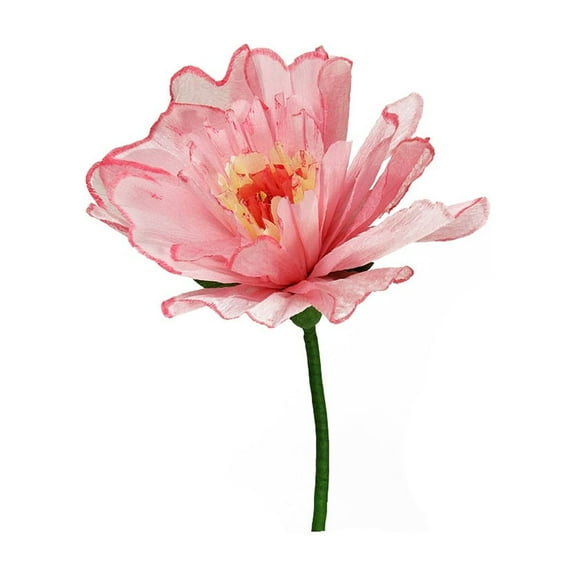 24" Pink and Green Spring Floral Artificial Craft Stem