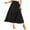Black, variant on Mrat Casual Skirts for Women Womens Flowy Skirt Midi Length Elastic High Waist A-Line Skirt Solid Skirts Lace Skirts for Women S-93 Wine L