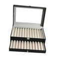 thumbnail image 2 of guohui Pen Display Box Portable Premium Pen Collection Case for Gift Birthday Study 24 Grids Black Gray, 2 of 9