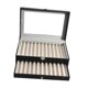 thumbnail image 2 of Caja de almacenamiento de la pluma Caso de recolección de la pluma Premio Caso de colección de coleccionistas de joyería multipropósito para regalo de 24 cuadrículas gris negro, 2 of 8