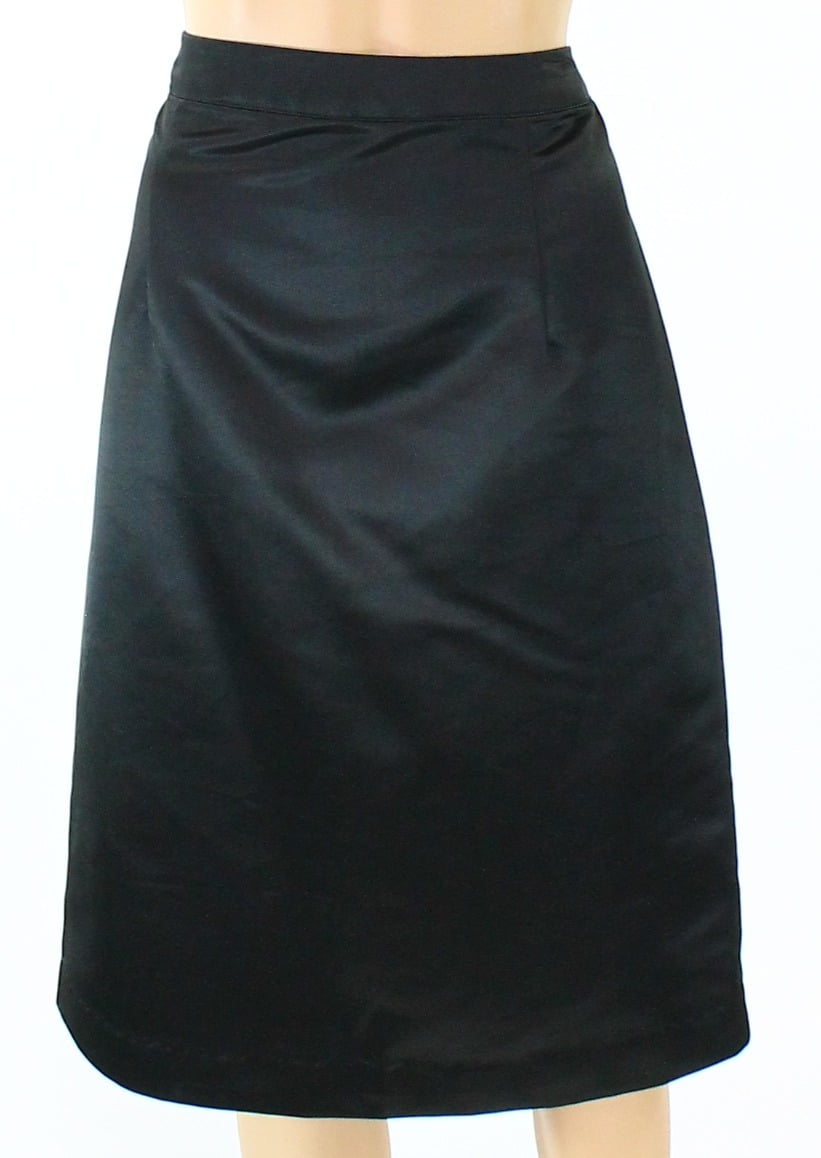 Js Collections - JS Collections NEW Black Women's Size 14 Satin Solid A ...