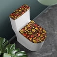 thumbnail image 2 of HELLHERO Maple Leaf Pattern Toilet Seat Lid Cover Elastic Edge Toilet Lid Cover Set & 2 Piece for Indoor Home Elastic Installation Elastic Bottom, 2 of 8