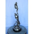 thumbnail image 3 of Nifao Three Voluptuous Women Climbing a Rope Statue, Silver Finish – Home Decor Sculpture, 12"L x 12"W x 32"H, 3 of 9