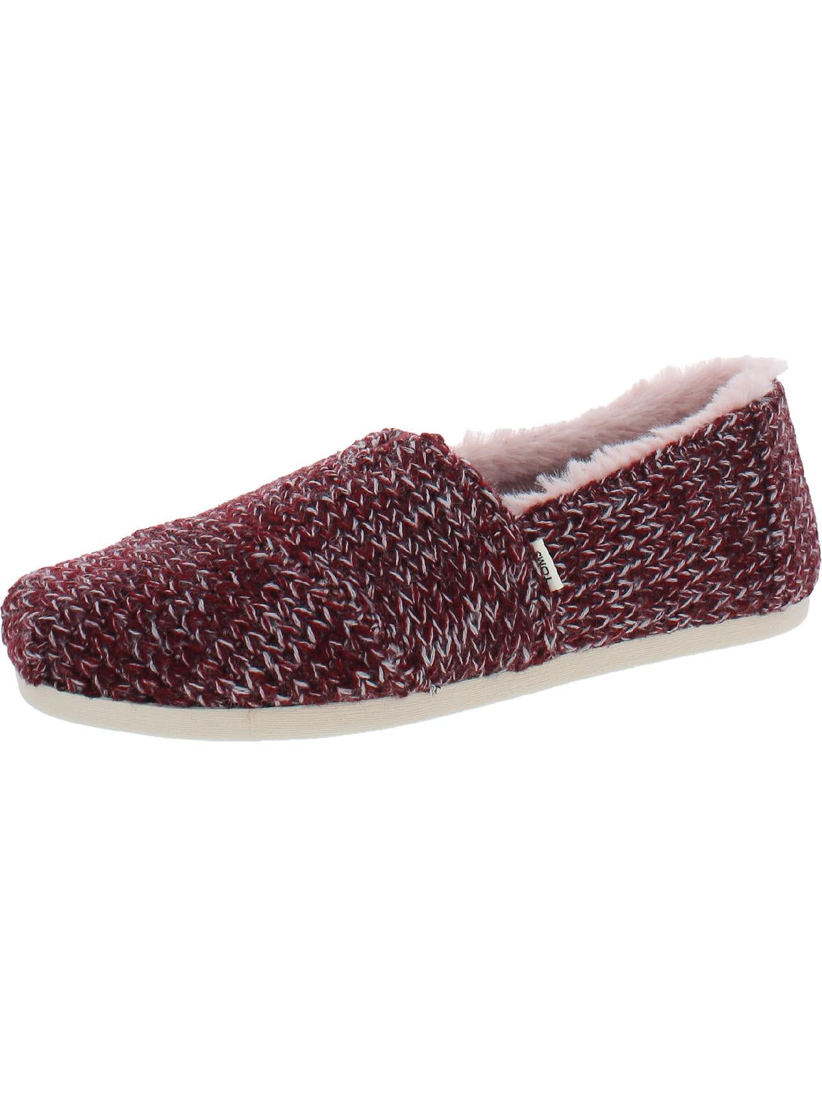 Toms Womens Alpargata Knit Faux Fur Loafers