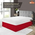 thumbnail image 2 of SGI Bedding 21 Inch Pleated Bed Skirt | Microfiber Bed Skirt | Fade Resistant, Wrinkle Free, Anti-static, Decorative, Extra Storage Space, Clutter-Free | California King, Blood Red, 2 of 8