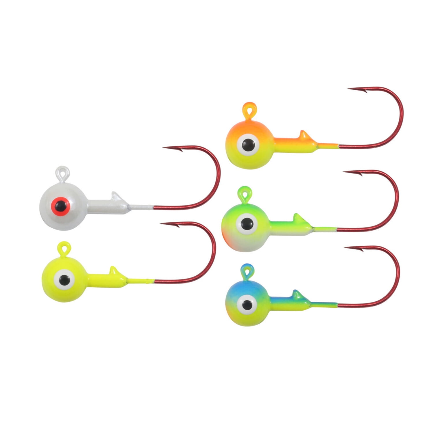 Northland Fishing Tackle Gum-Ball Jig for Panfish, Walleye, Bass, and Trout, Assorted, 1/32 Oz, 15/Card