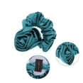 thumbnail image 3 of Unique Bargains 1 Pc Solid Color Rose Scrunchies Blue, 3 of 4