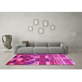 thumbnail image 3 of Ahgly Company Indoor Round Oriental Pink Industrial Area Rugs, 4' Round, 3 of 4