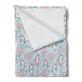 thumbnail image 2 of Unicorn Party Soft Flannel Fleece Throw Blanket, Pastel Tone Pattern of Funny Horned Horse in Donuts with Coffee Cup, Cozy Plush for Indoor and Outdoor Use, 50" x 60", Multicolor, by Ambesonne, 2 of 5