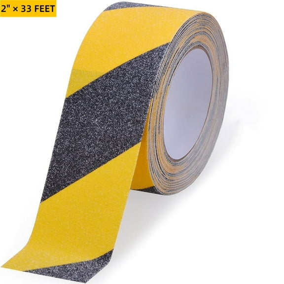 EUZODNAK Anti Slip Tape, 2 inch x 33 Feet, Safety Non Slip Tape for Steps Outdoor Waterproof, Heavy Duty Grip Tape for Concrete Floors, Yellow