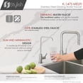 thumbnail image 4 of Stylish Melfi One-Handle Brushed Stainless Steel Water Tap Faucet Height 10½" K-147S, 4 of 12