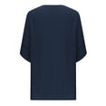 thumbnail image 3 of JGGSPWM Cotton Linen Cardigans for Women Loose Casual Long Sleeved Open Front Breathable Cardigans Navy XXL, 3 of 6