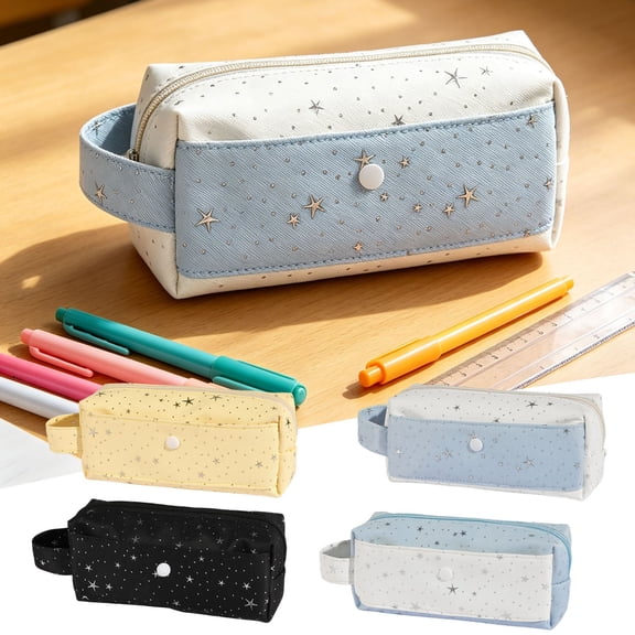 Under $1 Pencil Case, Cute Large Capacity Handheld Multi-Layer Pen Pouch, High Appearance Portable Stationery Bag for Young Learners by PALIFEUR